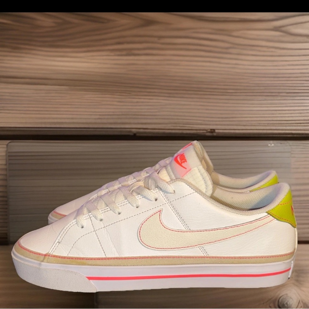 Size 11.5  - Nike Court Legacy Next Nature Hot Punch Contrast Stitch W